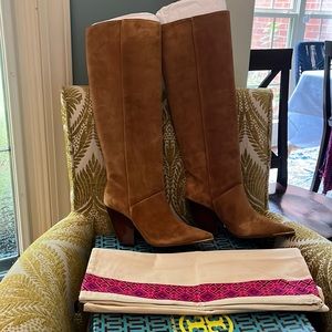 Tory Burch Lila 90 mm Knee Boot Rhum Suede